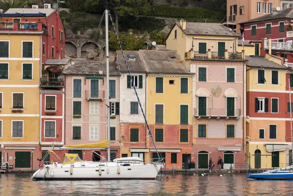 Paisajes Casas Villas Costa Portofino Génova Italia — Foto de Stock