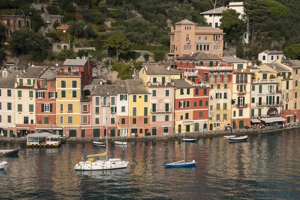 Landschappen Huizen Villa Aan Kust Van Portofino Genua Italië — Stockfoto