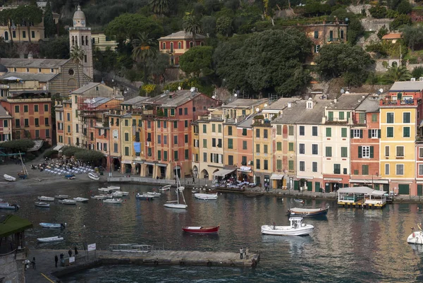 Paisajes Casas Villas Costa Portofino Génova Italia — Foto de Stock