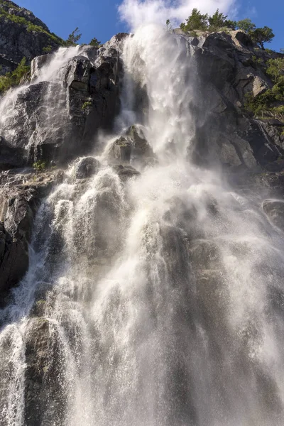 Lysefjord Cascada Desde Barco Lysefjord Stavanger Noruega —  Fotos de Stock