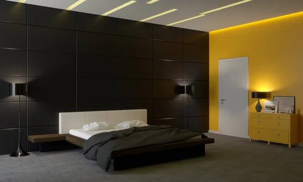 El dormitorio en el estilo de minimalismo — Foto de Stock