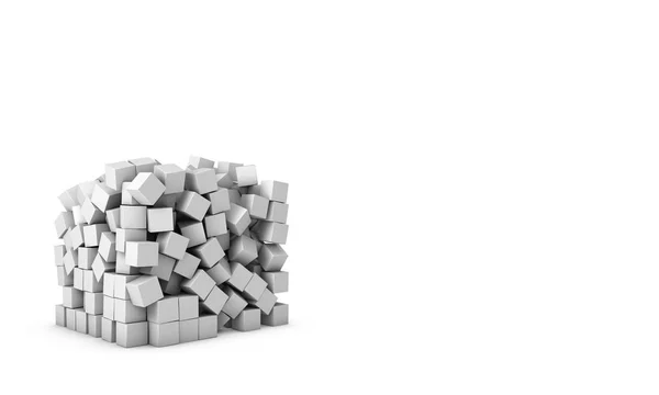 3D cubes composition on white background — Stock Photo, Image