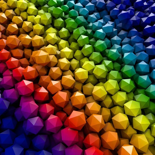 Цветная трехмерная композиция с цветными фигурами — стоковое фото