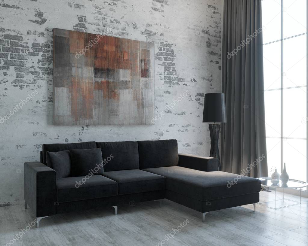 3d design of living room