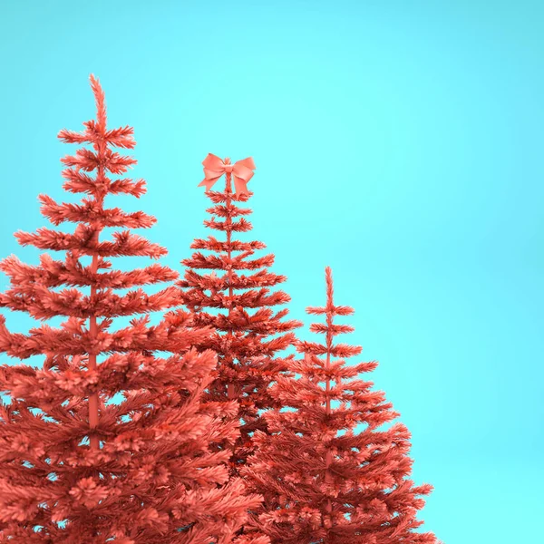 Hell Weihnachten Hintergrund Mit Weihnachtsbäumen — Stockfoto