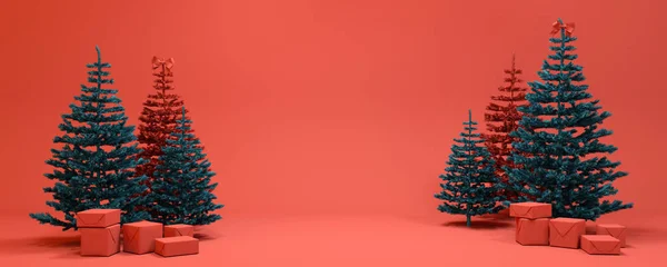 Parlak Noel arkaplanı Noel ağaçları