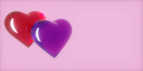 Render Corazón Sobre Fondo Brillante Feliz Día San Valentín Fondo —  Fotos de Stock