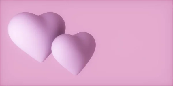 Render Corazón Sobre Fondo Brillante Feliz Día San Valentín Fondo — Foto de Stock