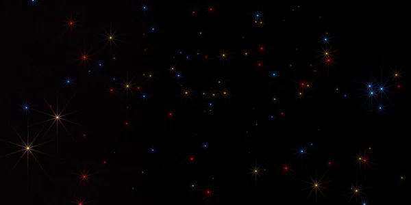 Rendering Sfondo Puntini Luminosi Stelle Del Cielo Notturno Rumore Cosmico — Foto Stock