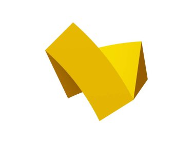 3 boyutlu görüntüleme. Dinamik logo beyaz bir arkaplanda izole edilmiş. Standart olmayan şeklin parlak işareti veya sembolü.