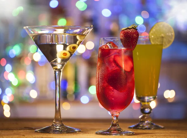 Set with different cocktails — Stock Photo, Image