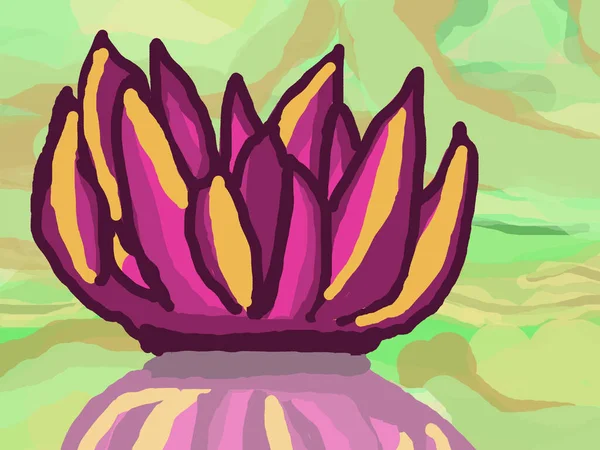 Denizdeki Lotus. Dijital Sanat.