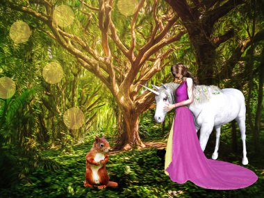 Magic Forest, Digital Art, Composition