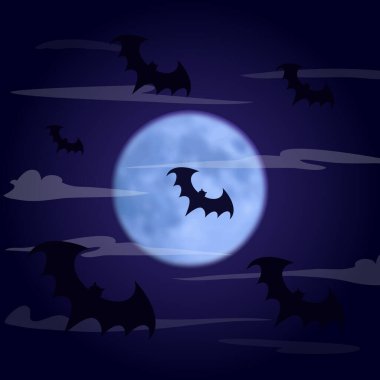 Ay 'ın arka planında uçan fareler