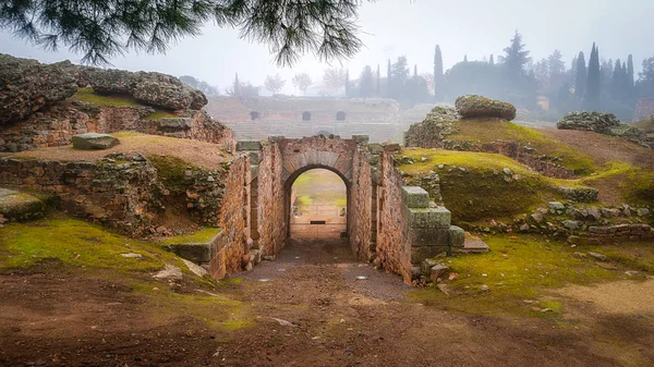 Amazing Roman Amphitheater Merida Extremadura Spain Royalty Free Stock Images