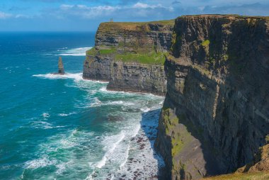 İrlanda, Clare 'deki Moher Kayalıkları' nın muhteşem manzarası.