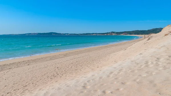 Καταπληκτική Παραλία Lanzada Στο Χωριό Sangenjo Γαλικία Ισπανία — Φωτογραφία Αρχείου