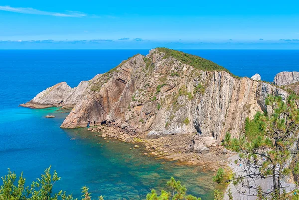 Belle Plage Playa Del Silencio Dans Les Asturies Cudillero Espagne — Photo