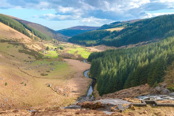 Piękny Widok Dolinę Glendasan Hrabstwie Wicklow Irlandia — Zdjęcie stockowe