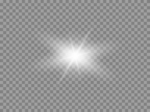 Parlayan ışık efekti. Parılda, parılda, parılda, ışılda. Şeffaf beyaz png yıldızı 