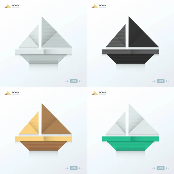 2017-2018-ICON-ORIGAMI-verano-0001 — Archivo Imágenes Vectoriales