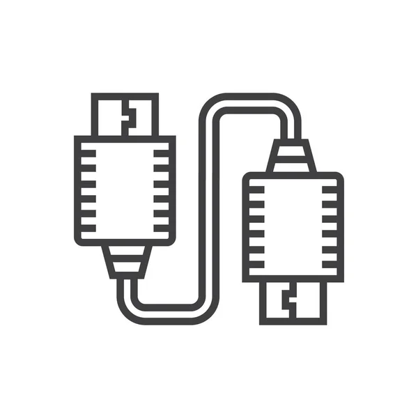 Twin USB Adapter Symbol — Stockvektor