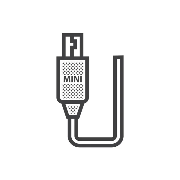 Mini hdmi Adapter Symbol gepunkteten Stil — Stockvektor