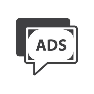 kabarcık konuşmak reklam siyah simgesi