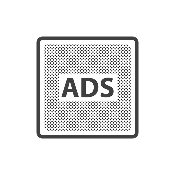 Prickade annons-ikonen — Stock vektor