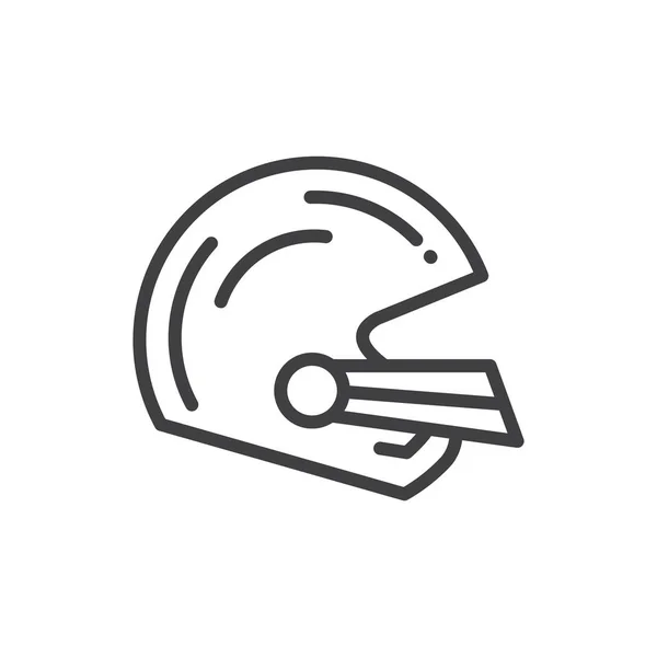 Helmet American Football icon line style — Stock Vector