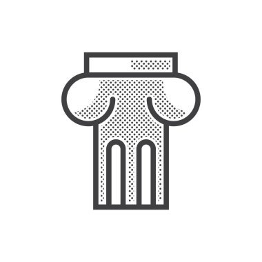  Antik sütunlar simge vektör tasarımı