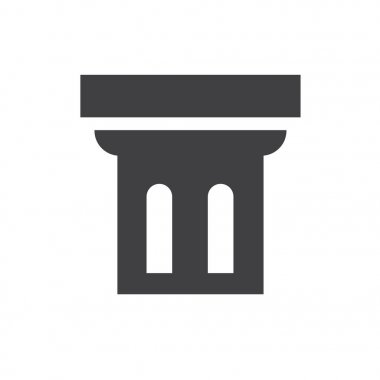  Antik sütunlar simge siyah normal