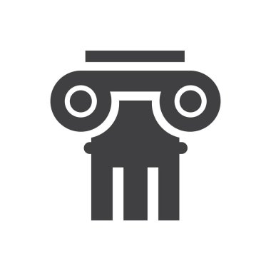  Antik sütunlar simge siyah normal