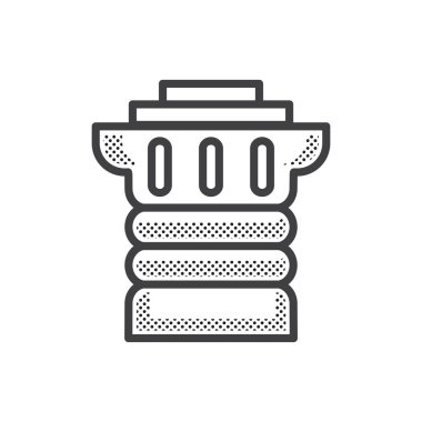  Antik sütunlar simge vektör tasarımı