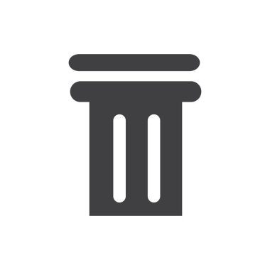  Antik sütunlar simge siyah normal