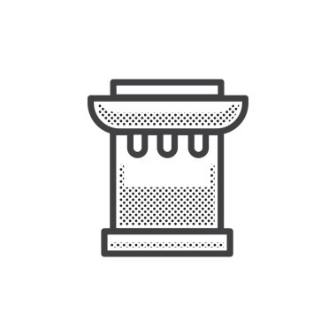  Antik sütunlar simge vektör tasarımı