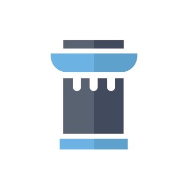  Antik sütunlar simgesi düz renk