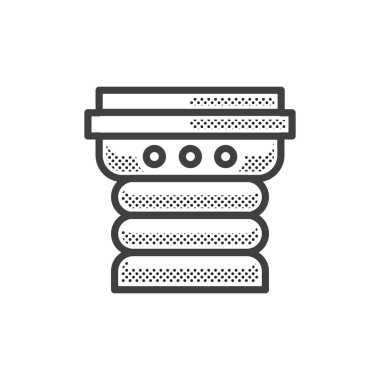  Antik sütunlar simge vektör tasarımı