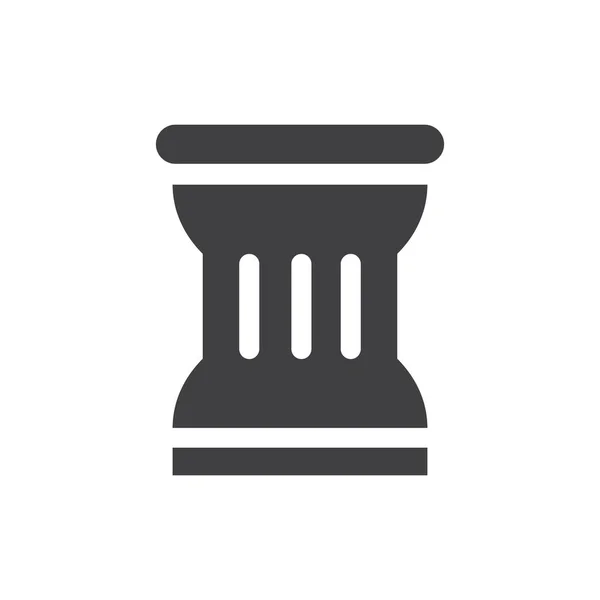 Antike Säulen Symbol schwarz normal — Stockvektor