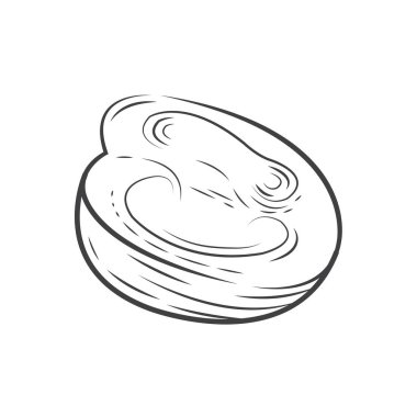 Yarım domates vektör çizim kesmek