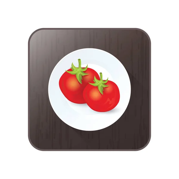 Dois vetor ícone de tomate no botão —  Vetores de Stock