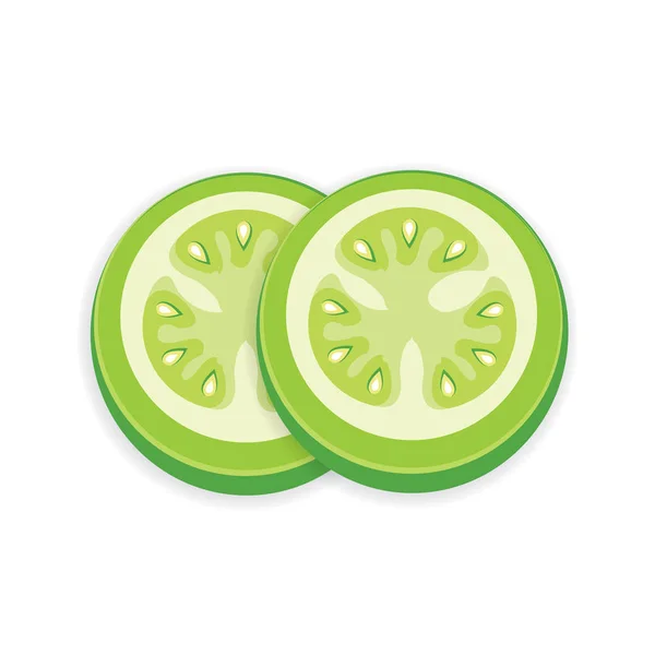 Зеленый помидор 3D-икона — стоковый вектор