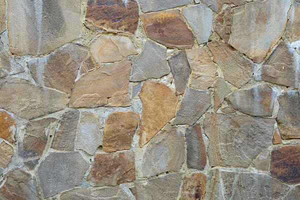 Wall Made Rough Unhewn Stone — Stock Photo, Image