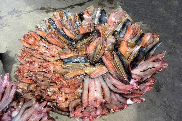 Sonnengetrockneter Fisch mit Pfeffer und Salz bestreut 2 — Stockfoto
