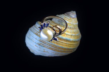 13. Yüzük Doğal İnci Safirleri Gümüş Özel