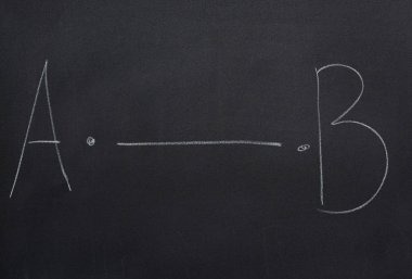 Tahta A noktasından B noktasına doğru yazılmış.