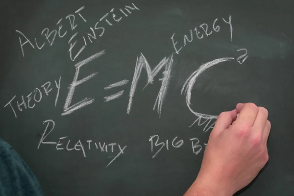 Einstein Relativity Formula Some Related Concepts Written Blackboard — Stock Photo, Image