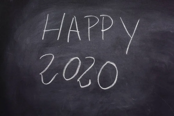 Frază Care Dorește Nou Fericit 2020 Scris Tablă — Fotografie, imagine de stoc