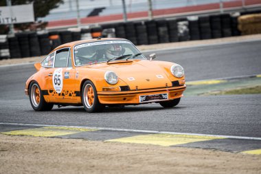 Jarama, Madrid, İspanya turu; Nisan 03 2016: Porsche 911 3.0 Rs Klasik araba yarışı