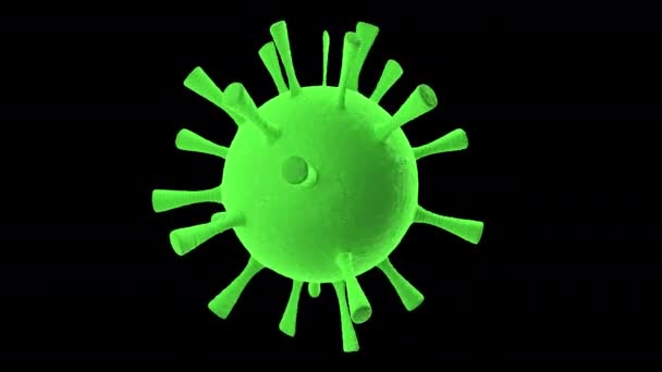 Büyük Bacaklı Dipsiz Yeşil Bir Virüsün Çevrilebilir Videosu — Stok video